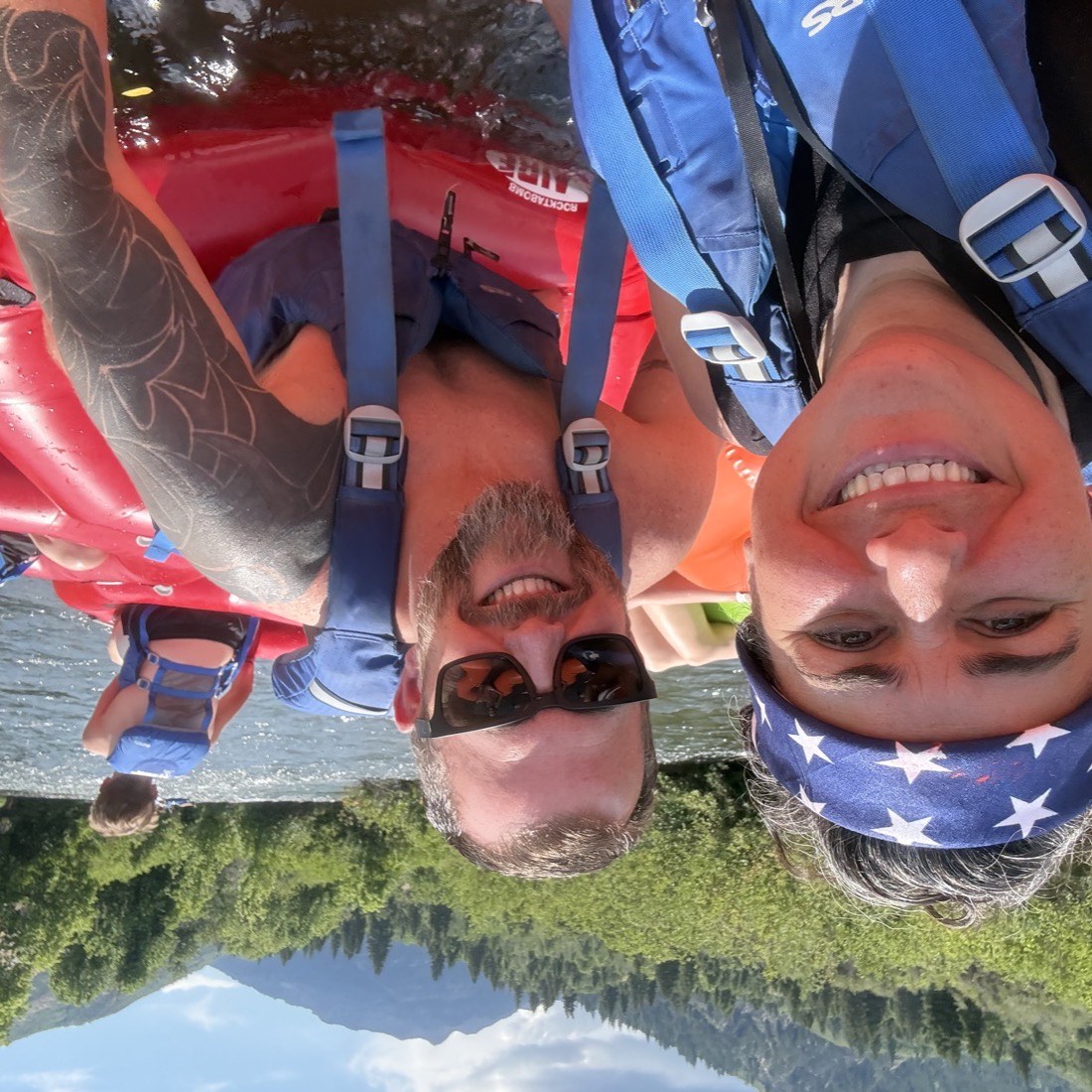 Two MVF Students leaders on the river during the summer trip